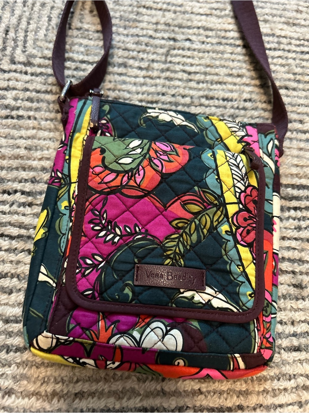 Vera Bradley Quilted Crossbody Mini Hipster Multi Floral Colors